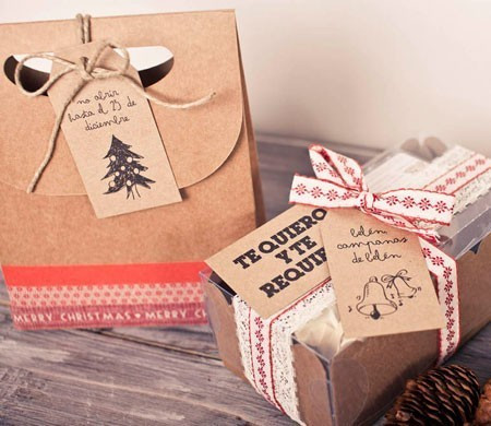 Sacchetto Regalo con Etichetta per Natale