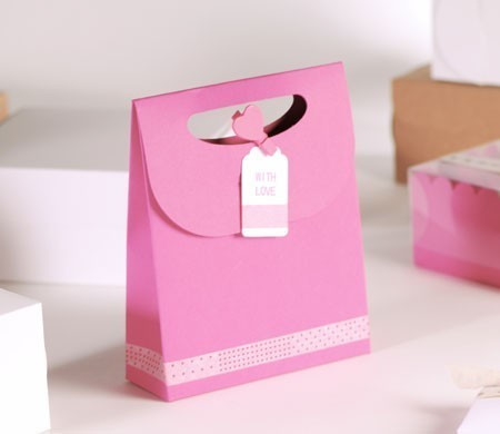 Sacchetto Regalo Rosa "With Love"