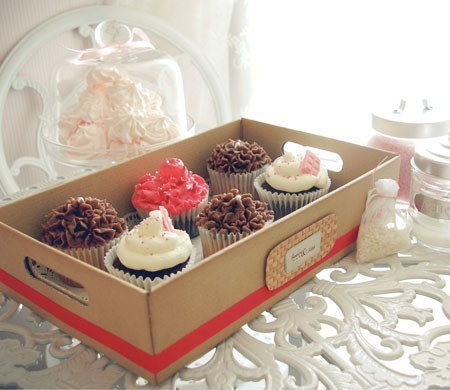 Scatola vassoio per cupcake