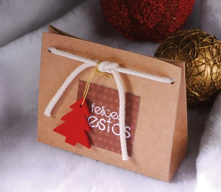 Sacchetto con cordino per Natale