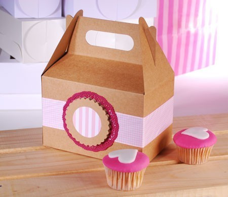 Scatola tipo pic-nic per cupcake