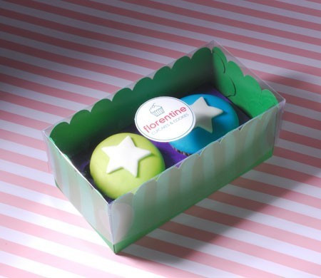 Scatolina colorata per due cupcake