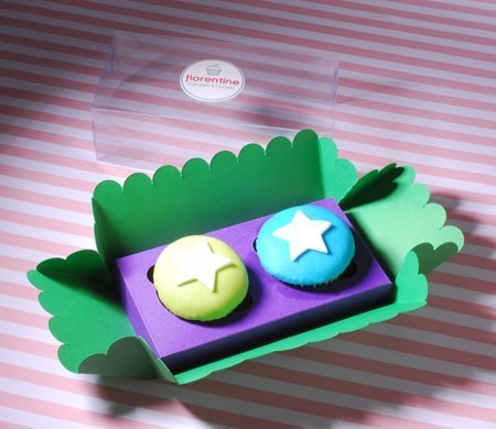 Scatolina colorata per due cupcake