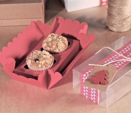 Scatolina per due cupcake natalizie Scatolina per due cupcake natalizie