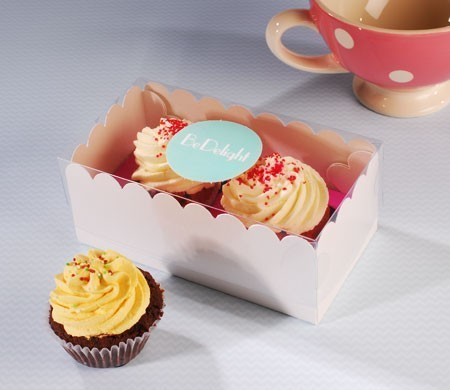 Scatola corporativa per due cupcake 