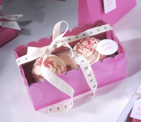 Scatolina per cupcake con cuori