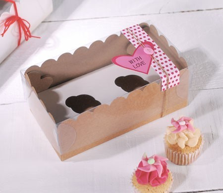 Scatola per due mini cupcake