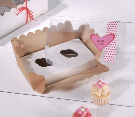 Scatola per due mini cupcake Scatola per due mini cupcake
