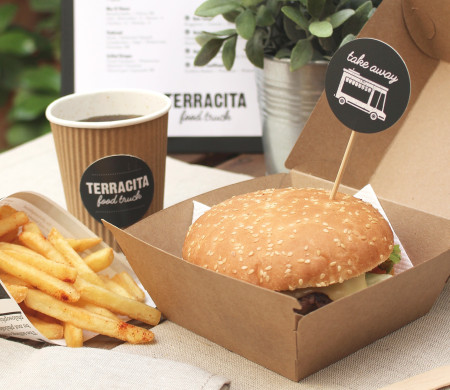 Caja para hamburguesas