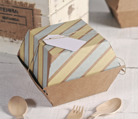 Hamburger scatola decorata con nastri di washi