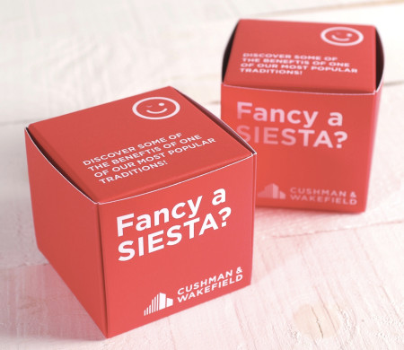 Scatola quadrata con stampa