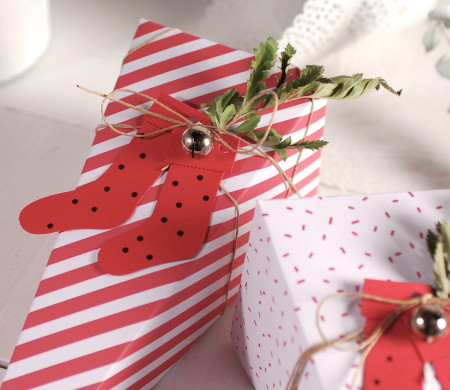 Scatola a Cono in Bianco e Rosso, per Natale Scatola a Cono in Bianco e Rosso, per Natale