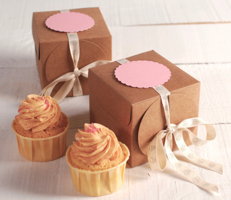 Scatolina con Nastro per Cupcakes