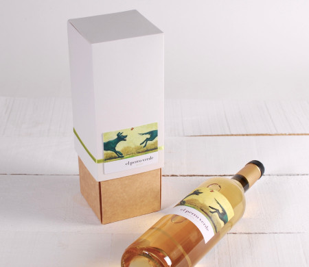 Scatola per vino con folder decorata