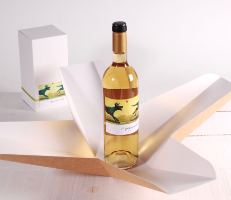 Scatola per vino con folder decorata