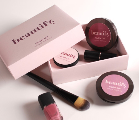 Contenitore per cosmetici rosa