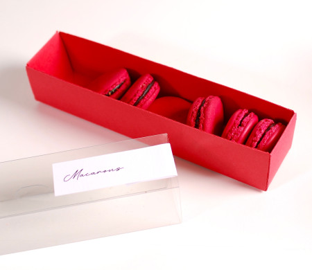 scatola allungata per macaron personalizzata