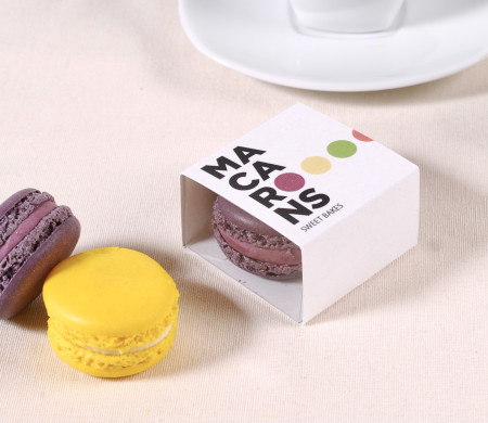 Scatola per macarons individuale. Scatola per macarons individuale.