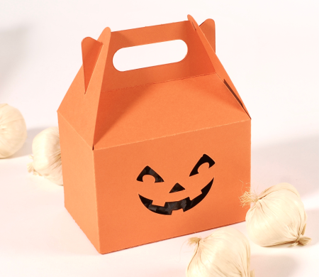 Scatola da picnic a forma di spaventosa zucca di Halloween