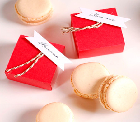 scatola decorata singola per macaron