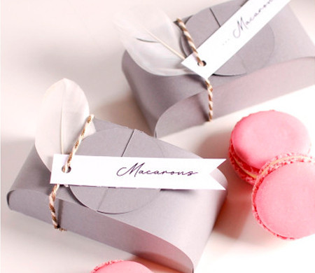 scatola per due macaron decorata