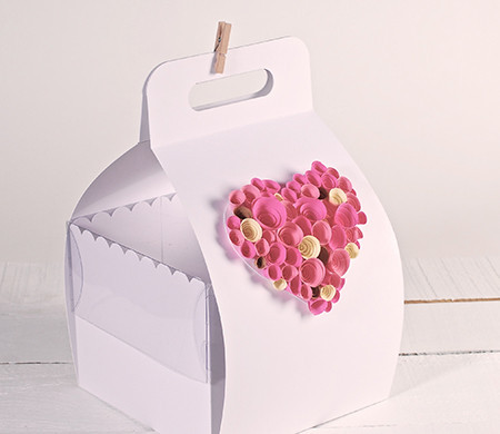 Scatola con manico per torte