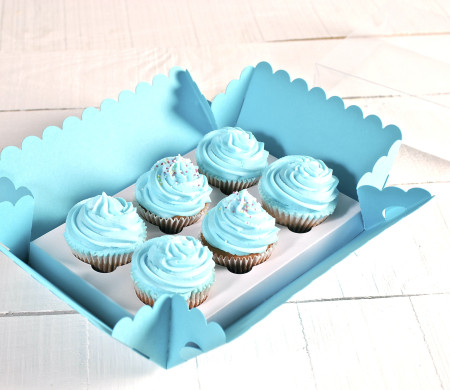 Scatola alta per 6 cupcake