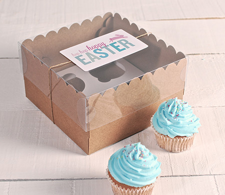 Scatola alta per 4 cupcake