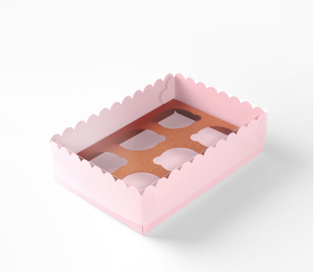 Scatola per 6 Cupcake, Muffin o Biscotti