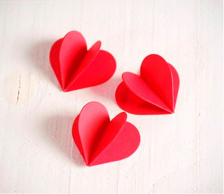 Cuori 3D per Decorare i Regali. Quanto Amore...