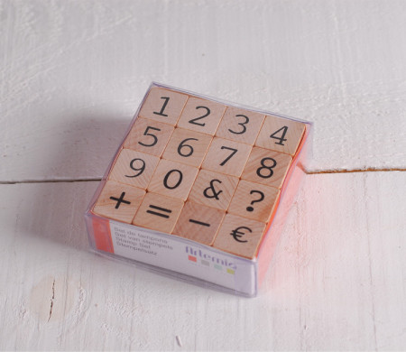 Set di timbri con i numeri