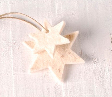Stelle decorative in feltro da appendere
