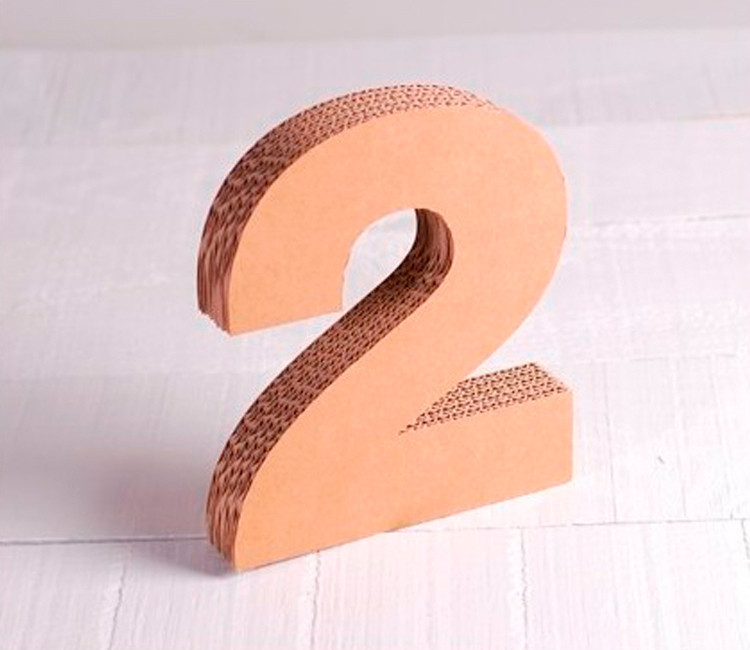 Numeri decorativi in cartone Numeri decorativi in cartone