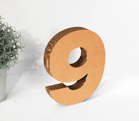 Numeri decorativi in cartone