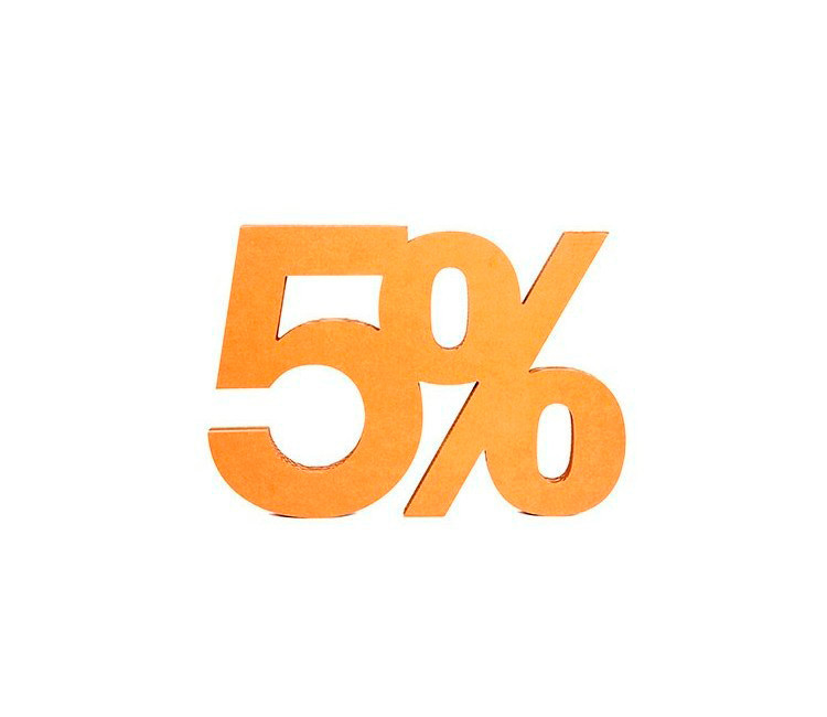 Percentuale in cartone, ideale per i saldi nei negozi Percentuale in cartone, ideale per i saldi nei negozi