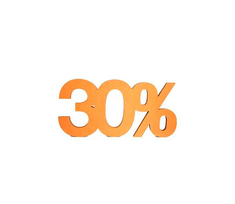Percentuale in cartone, ideale per i saldi nei negozi Percentuale in cartone, ideale per i saldi nei negozi
