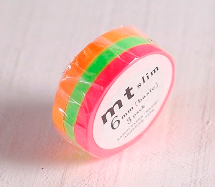 3 washi tapes colori fluorescenti 3 washi tapes colori fluorescenti