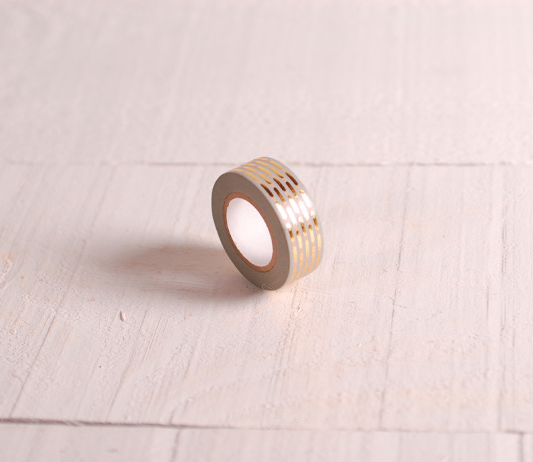 Washi tape grigio con stampa geometrica