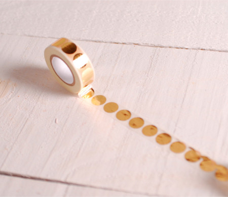 Washi tape cerchi dorati