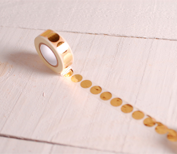Washi tape cerchi dorati