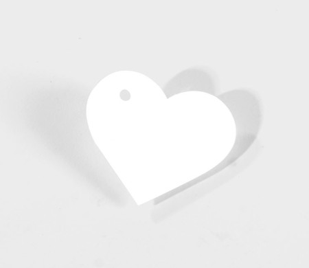 10 ciondoli cuore in cartone