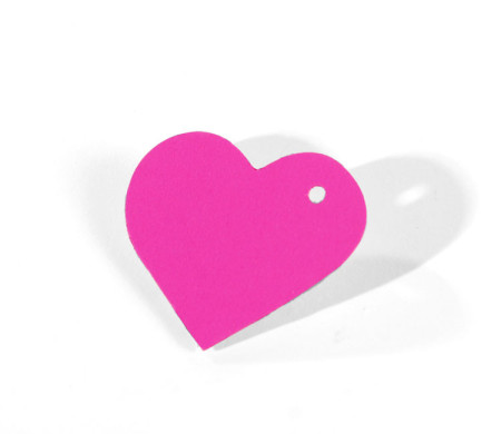 10 ciondoli cuore in cartone
