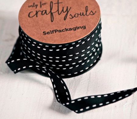 Nastro grosgrain nero impunture