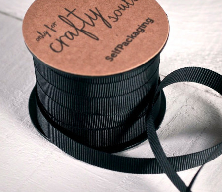 Nastro grosgrain nero