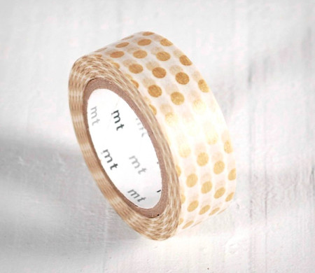 Washi tape bianco a pois