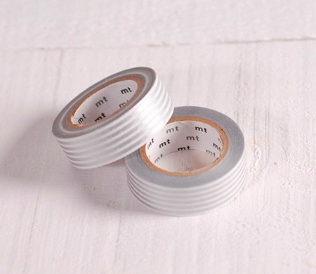 Washi tape con strisce argento
