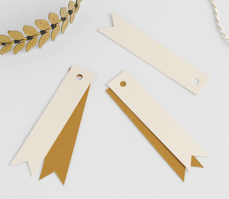 Etichette a forma di bandierina per un tocco originale Etichette a forma di bandierina per un tocco originale