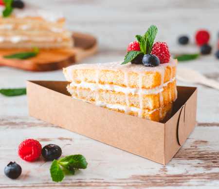 Scatola porzione di torta