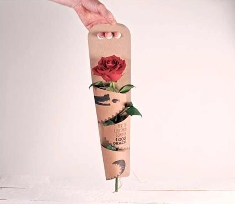 Caja para regalar una rosa