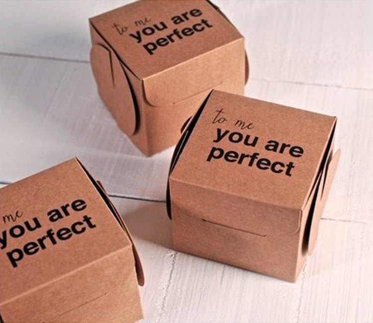 Scatole stampate con frase - You're Perfect 